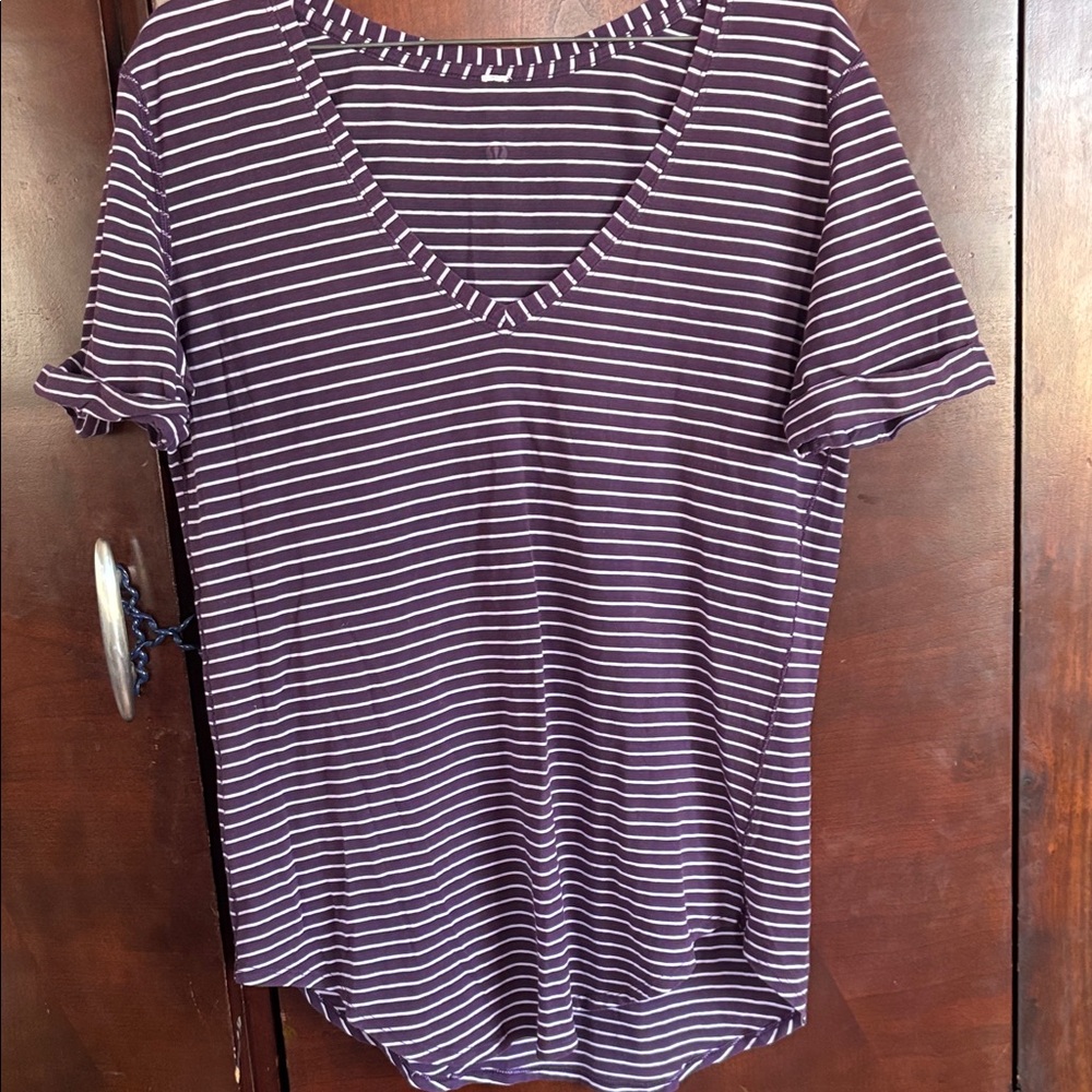 Striped Purple Lululemon medium/large Women's Top